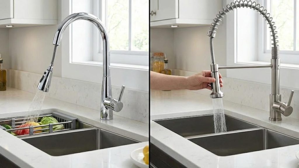 تفاوت شیر ظرفشویی شاوری و فنری (کدام کاربردی تر است؟)